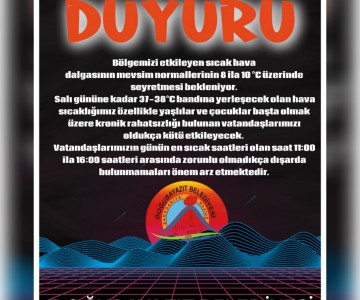 SICAKLIKLARA DİKKAT
