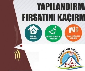 7440 SAYILI KANUN KAPSAMINDA İDAREYE AİT BORÇLARINIZIN YAPILANDIRMA İŞLEMİ BAŞLAMIŞTIR